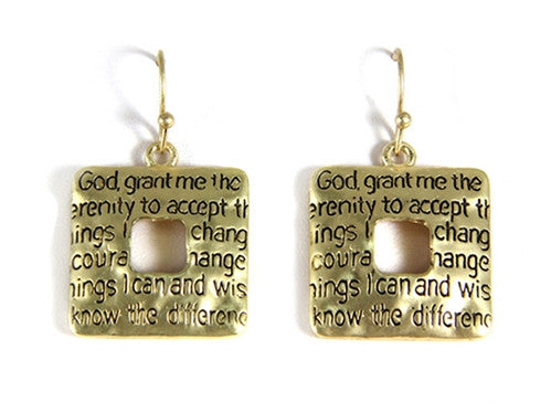 Serenity Prayer Earrings