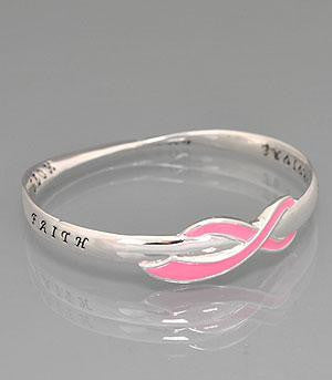 Pink Ribbon Mobius Bracelet