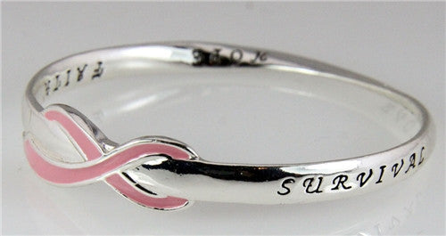 Pink Ribbon Mobius Bracelet