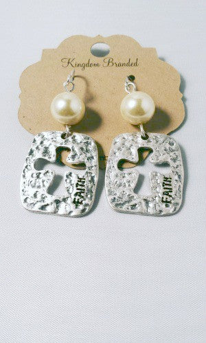 Faith Hammered Earrings