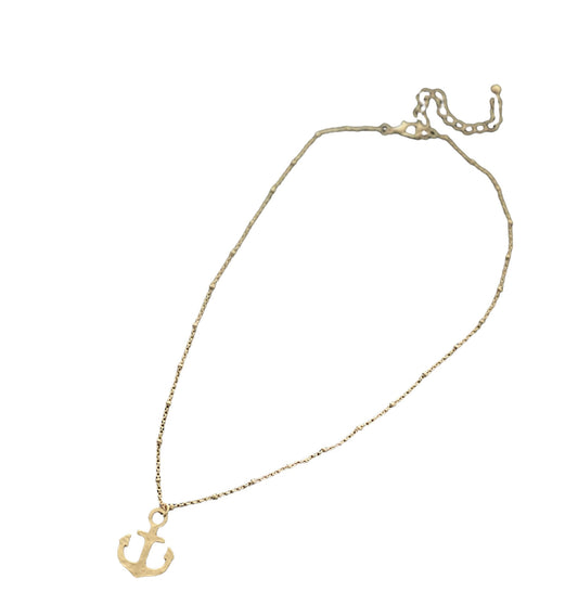 Goldtone Anchor Necklace