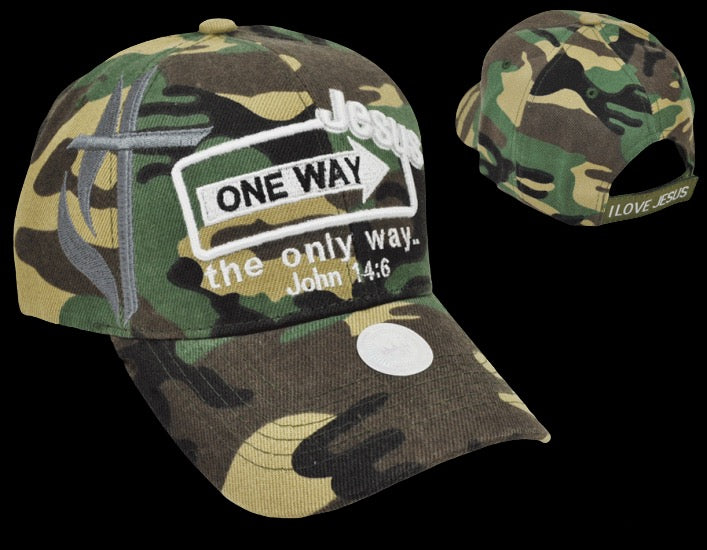 John 14:6 Baseball Cap - Camo