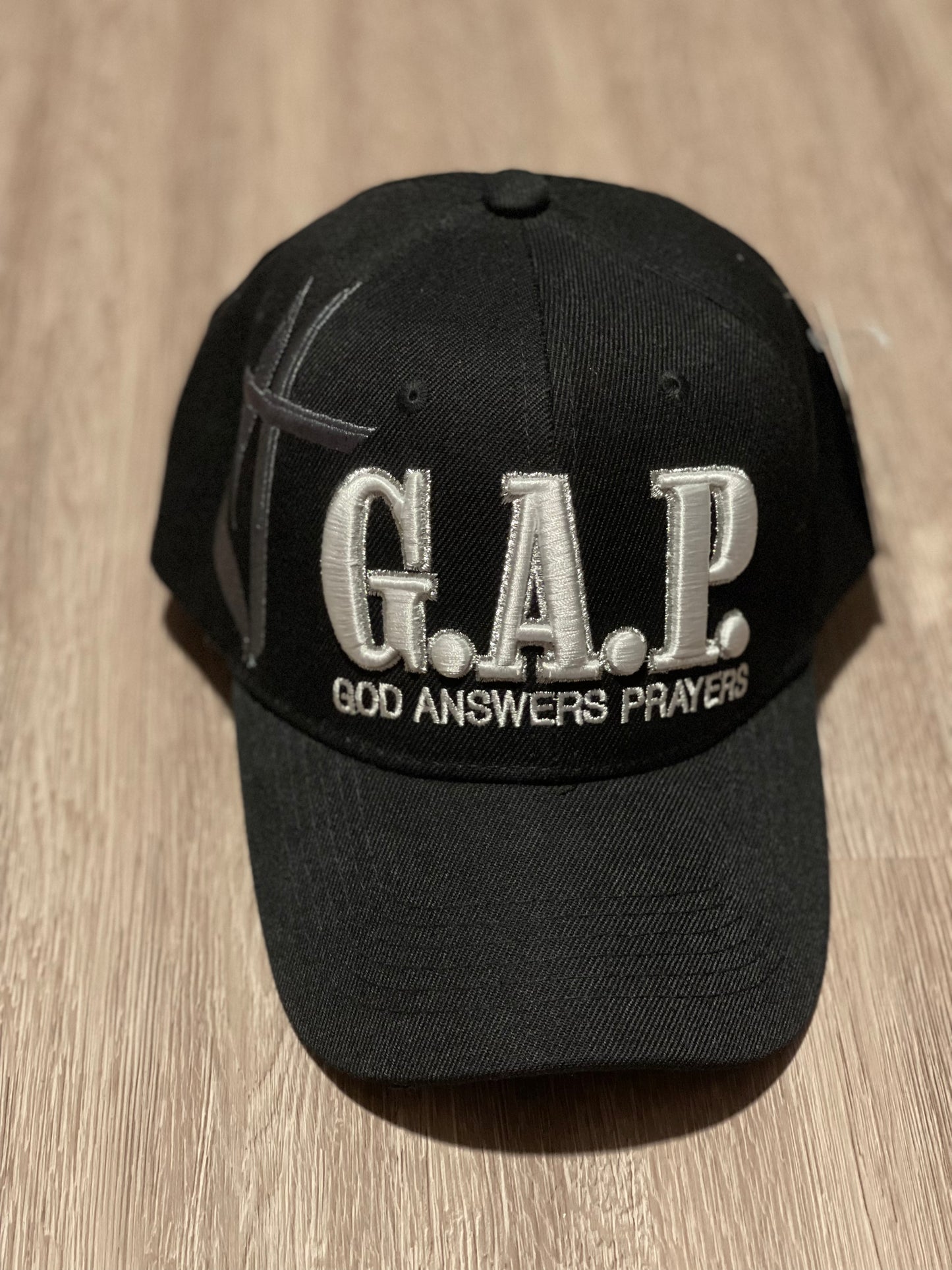 G.A.P. (God Answers Prayers) Baseball Cap - Black
