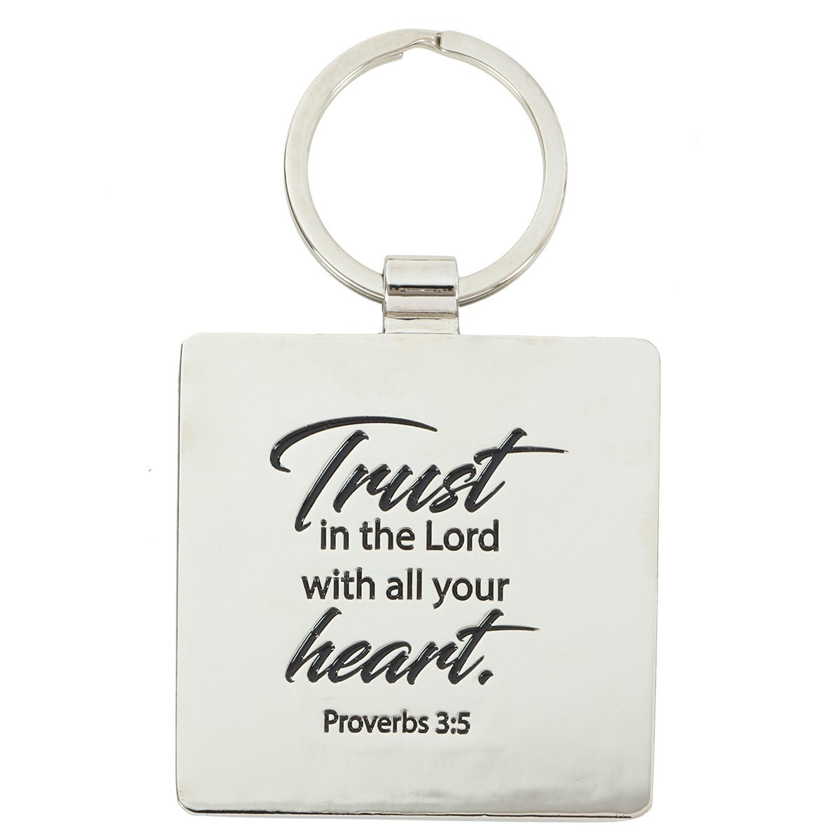 Trust - Proverbs 3:5 Metal Key Ring