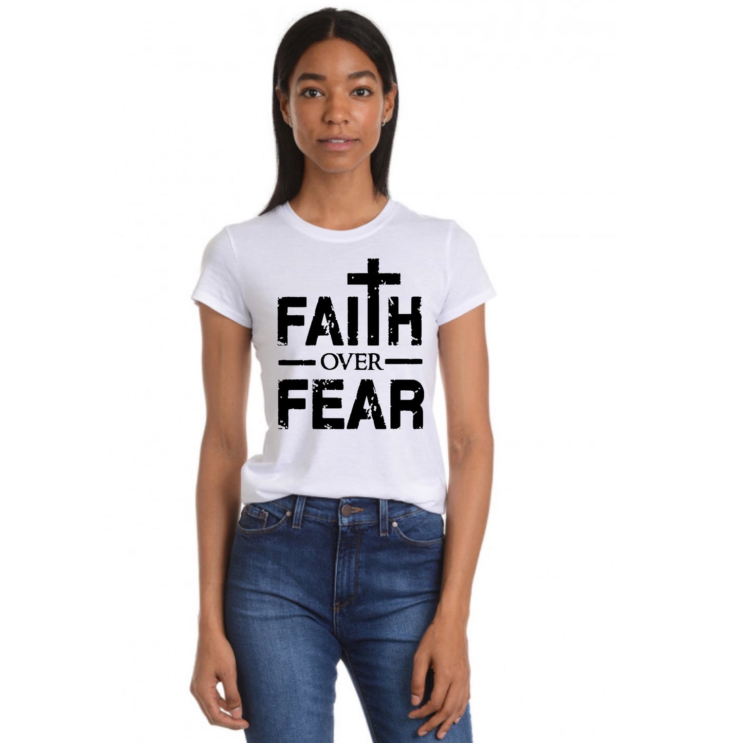 Faith over Fear (Distressed Style) T-shirt