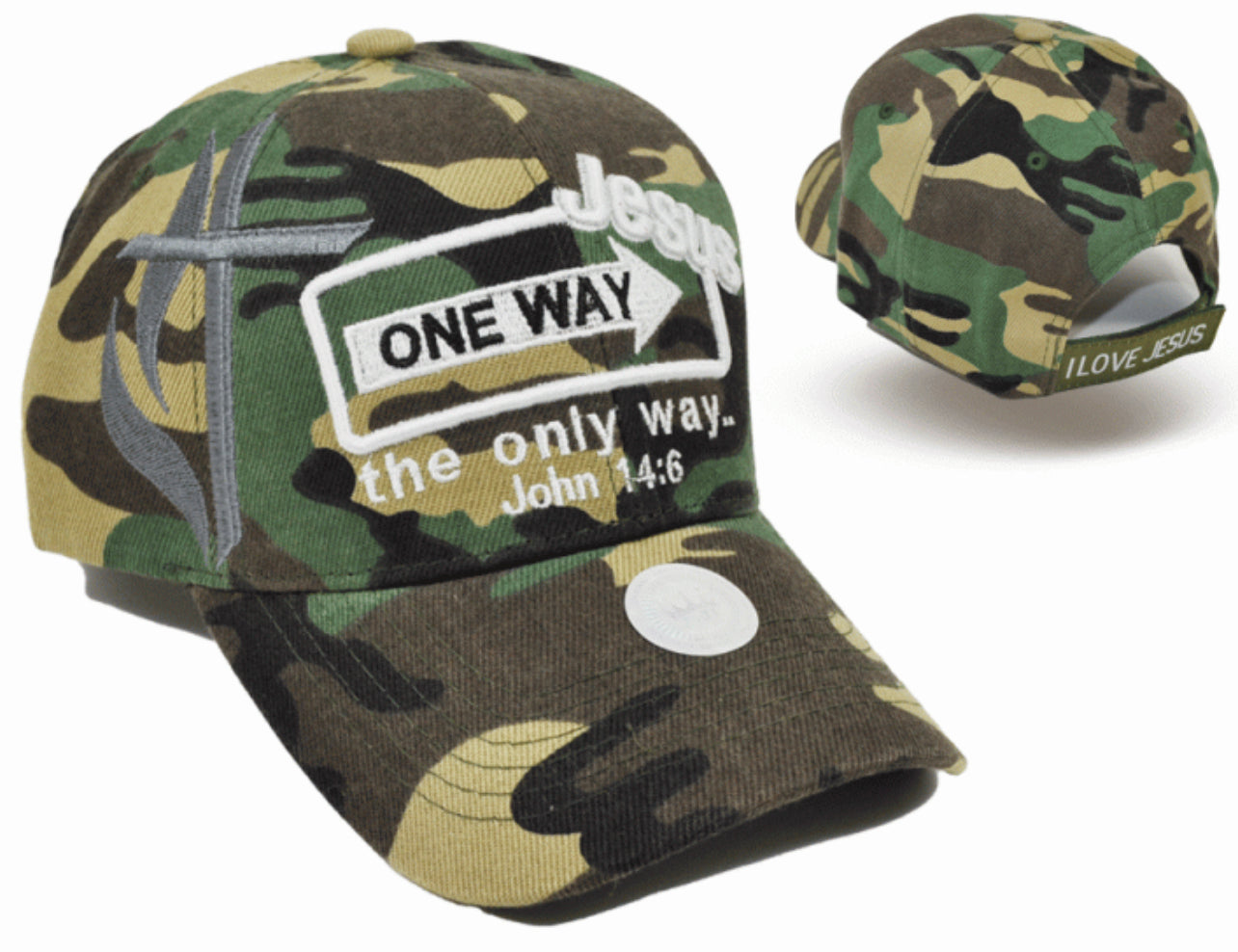 John 14:6 Baseball Cap - Camo