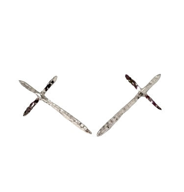 Silver Cross Studs