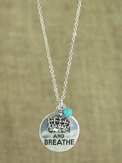 Keep Calm & Breathe (Silvertone)