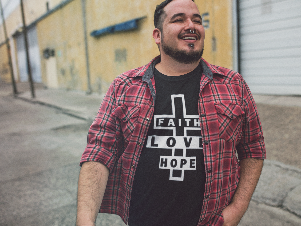 Our signature Faith, Hope, And Love unisex t-shirt.