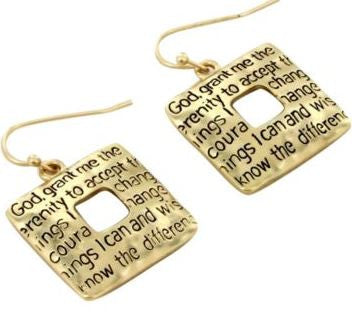 Serenity Prayer Earrings