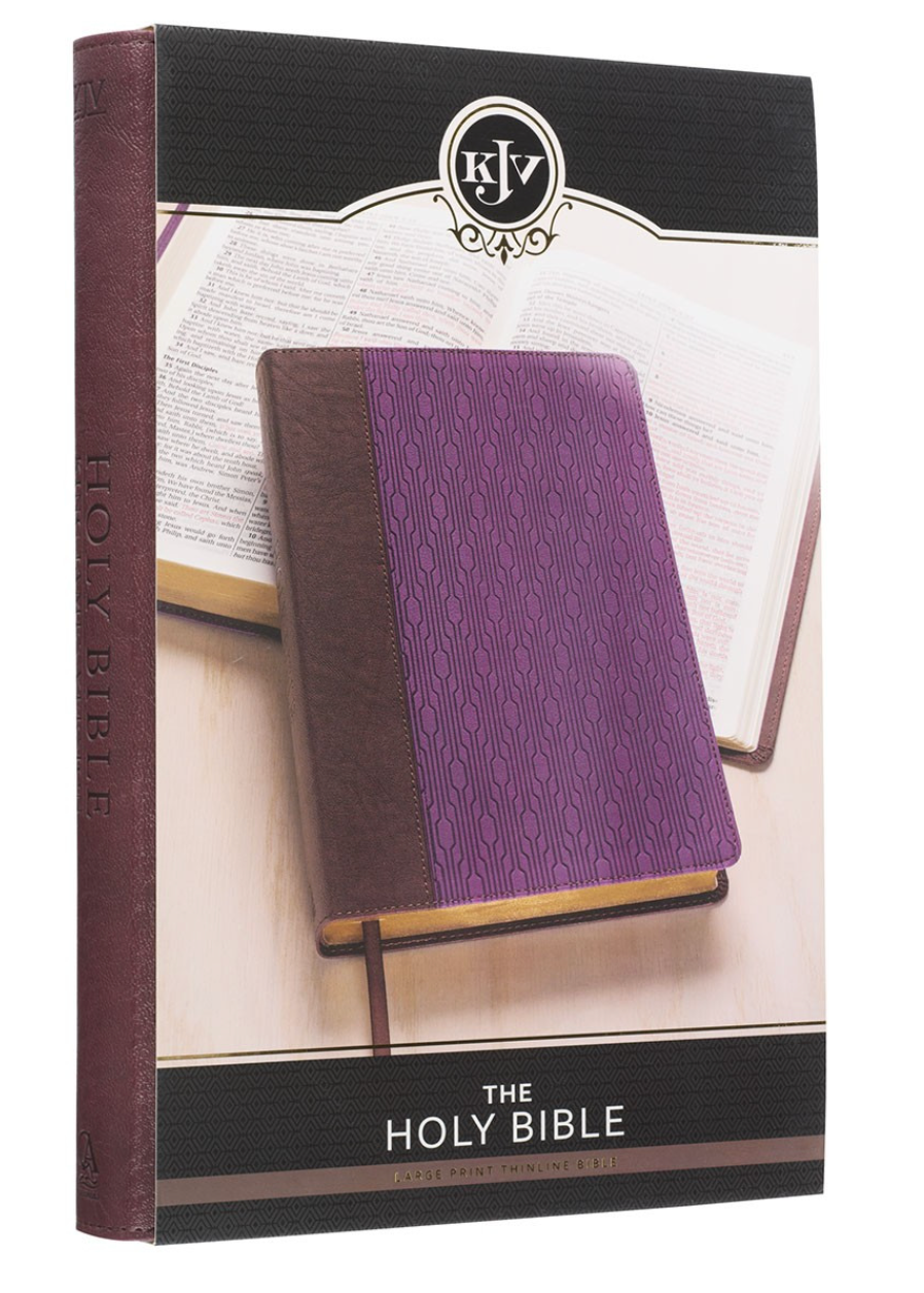Purple and Brown Faux Leather KJV Bible