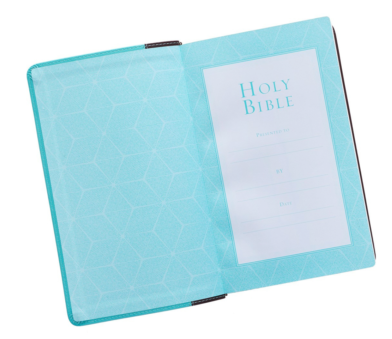 Brown and Turquoise Faux Leather Bible