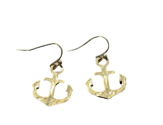 Goldtone Anchor Earrings