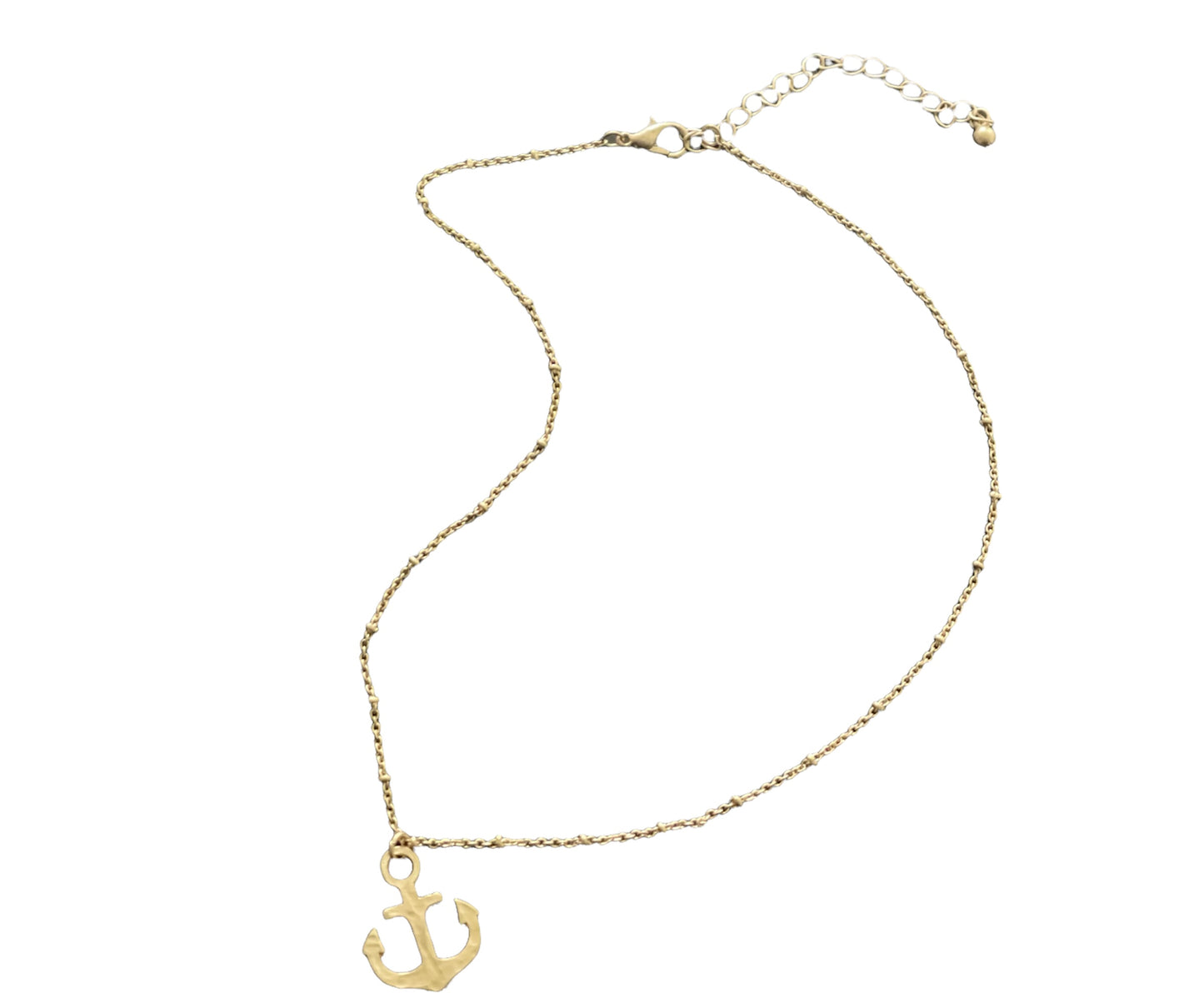 Goldtone Anchor Necklace