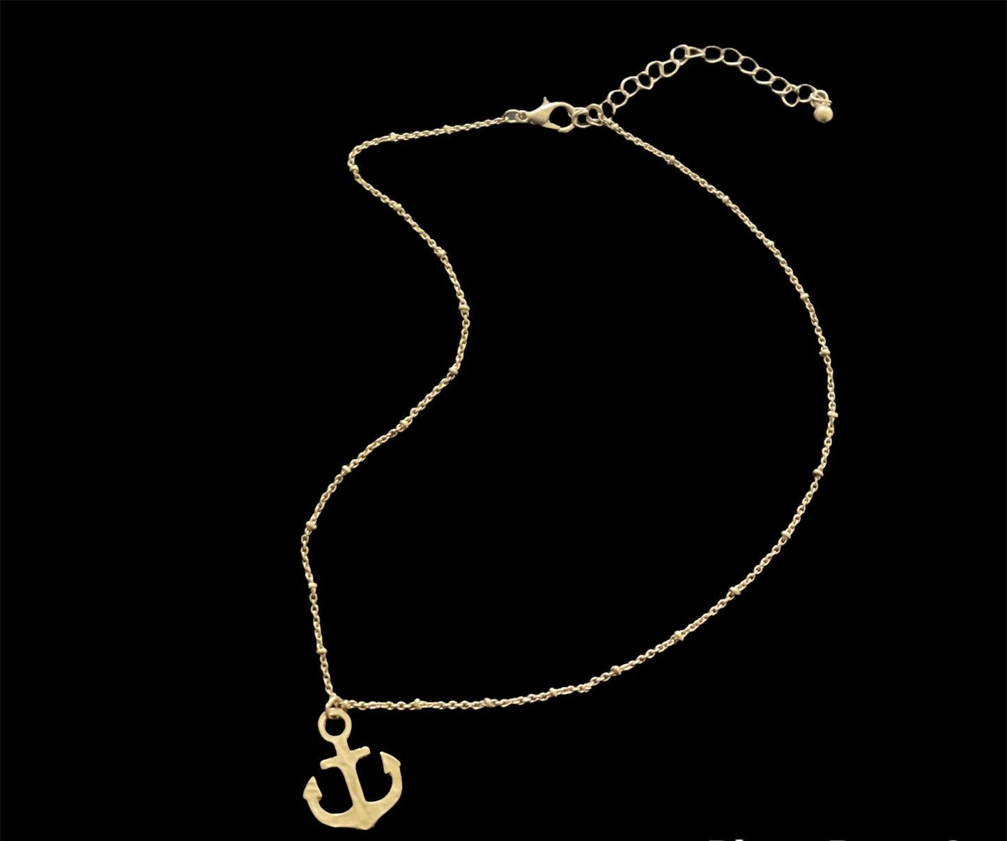 Goldtone Anchor Necklace