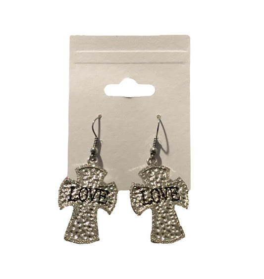 Love Cross Earrings